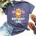 Cute Birthday Girl Tiger Bella Canvas T-shirt Heather Navy