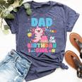 Dad Of The Birthday Axolotl Girl Dad And Mom Family Party Bella Canvas T-shirt Heather Navy