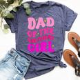 Dad Of The Birthday Girl Party Girls Daddy Birthday Party Bella Canvas T-shirt Heather Navy
