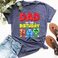 Dad And Mom Birthday Boy Gorilla Game Family Matching Bella Canvas T-shirt Heather Navy