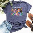 Dare To Be Yourself Autism Awareness Superheroes Women Bella Canvas T-shirt Heather Navy
