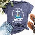 I Have Decided To Follow Jesus Baptized Christian Baptism Bella Canvas T-shirt Heather Navy