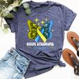 Down Syndrome Awareness Butterfly Down Syndrome Support Bella Canvas T-shirt Heather Navy