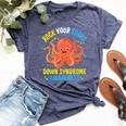 Down Syndrome Awareness Octopus Rock Your Sock Kid Bella Canvas T-shirt Heather Navy