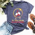 Drinking Wine And Watching My Total Solar Eclipse Glasses Bella Canvas T-shirt Heather Navy