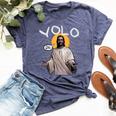 Easter Yolo Jk Jesus Religious Christian Kid Bella Canvas T-shirt Heather Navy