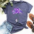 Elephant I Will Remember For You Sunflower Alzheimer Bella Canvas T-shirt Heather Navy