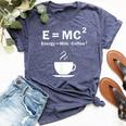 EMc Energy Is Milk And Coffee Formula Science Bella Canvas T-shirt Heather Navy