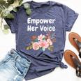 Empower Her Voice Empowerment Equal Rights Equality Bella Canvas T-shirt Heather Navy
