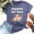 Empower Her Voice Equal Rights Advocate Woman Bella Canvas T-shirt Heather Navy