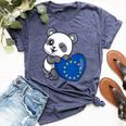 European Union Heart Pride European Union Flag Eu Souvenir Bella Canvas T-shirt Heather Navy