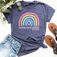 Fighting For My Rainbow Ivf Strong Infertility Egg Retrieval Bella Canvas T-shirt Heather Navy