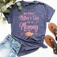 My First Mother's Day As A Mommy 2024 New Mom Bella Canvas T-shirt Heather Navy