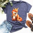 Fox Foxes Mom Child Dad Child Children Men Bella Canvas T-shirt Heather Navy