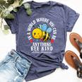 Autism Awareness Bee Kind Autistic Cute Autism Be Kind Bella Canvas T-shirt Heather Navy