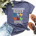 Chicken Professional Chicken Chaser Chicken Lovers Bella Canvas T-shirt Heather Navy