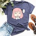 A Cute Girl Emotion Smile Heh For Family Holidays Bella Canvas T-shirt Heather Navy