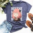 Emotion Smile Hi A Cute Girl For Family Holidays Bella Canvas T-shirt Heather Navy