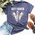 Get Faded Barber For Cool Hairstylist Bella Canvas T-shirt Heather Navy