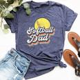 Fathers Day Softball Dad From Daughter Son Wife Bella Canvas T-shirt Heather Navy