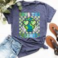 Save The Planet Smile Face Boy Girl Teacher Earth Day Bella Canvas T-shirt Heather Navy