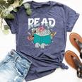 Teacher Library Read Book Pigeon Wild Animal Bookish Bella Canvas T-shirt Heather Navy