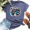 Vintage Camera Christmas Rocket Raccoon Meme Selfie Bella Canvas T-shirt Heather Navy