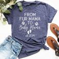 From Fur Mama To Baby Mama Est 2024 New Mom Dog Lover Bella Canvas T-shirt Heather Navy