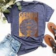 Gemini Girl African American Melanin Birthday Bella Canvas T-shirt Heather Navy