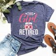 This Girl Is Retired Est 2024 Mom Women Bella Canvas T-shirt Heather Navy