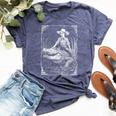 Girl Riding Alligator Weird Florida Crocodile Meme Bella Canvas T-shirt Heather Navy