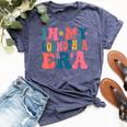 In My Godmother Era Groovy Retro Mommy Mama Mother's Day Bella Canvas T-shirt Heather Navy