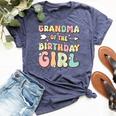 Grandma Of The Birthday Girl Matching Family Birthday Bella Canvas T-shirt Heather Navy