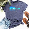 Guitar Lake Shadow Love Guitar Musician Outfit For Women Bella Canvas T-shirt Heather Navy