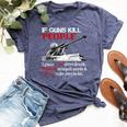 If Guns Kill People I Guess Cars Drive Drunk On Back Bella Canvas T-shirt Heather Navy