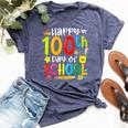 Happy 100Th Day Of School 100 Days Of School Teacher Student Bella Canvas T-shirt Heather Navy