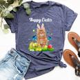 Happy Easter Day Bunny Cat Eggs Basket Cat Lover Bella Canvas T-shirt Heather Navy