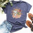 Hei Hei And Pua Floral Bella Canvas T-shirt Heather Navy
