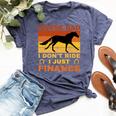 Horse Dad I Don't Ride Just Finance Horse Riders Bella Canvas T-shirt Heather Navy