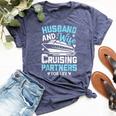 Husband And Wife Cruising Partners For Life Cruise Ship Bella Canvas T-shirt Heather Navy