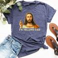 I'm Telling Dad Religious Christian Jesus Meme Bella Canvas T-shirt Heather Navy