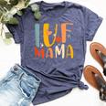 Ivf Mama Rainbow Ivf Mom Groovy Transfer Day Bella Canvas T-shirt Heather Navy