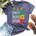 Junenth Equality Is Greater Than Division Afro Women Bella Canvas T-shirt Heather Navy