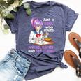 Just A Girl Who Loves Anime Ramen And Sketching Japan Anime Bella Canvas T-shirt Heather Navy