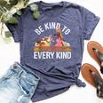 Be Kind To Every Kind Cute Vegetarian Vegans Bella Canvas T-shirt Heather Navy