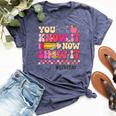 You Know It Now Show It Test Day Teacher Student Bella Canvas T-shirt Heather Navy