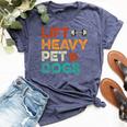 Lift Heavy Pet Dogs Gym Workout Pet Lover Canine Women Bella Canvas T-shirt Heather Navy