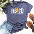 Lightning Pencil Rock'n Roll Abcd Teacher Back To School Kid Bella Canvas T-shirt Heather Navy