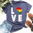 Love Africa Map Afrikan Pride African Diaspora Ancestry Ryg Bella Canvas T-shirt Heather Navy