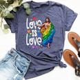 Love Is Love Pride Gay Jesus Pride For Women Bella Canvas T-shirt Heather Navy